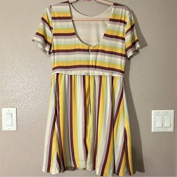 005 Madewell Scoop-neck Back Striped Dress Size 00 - Picture 7 of 8